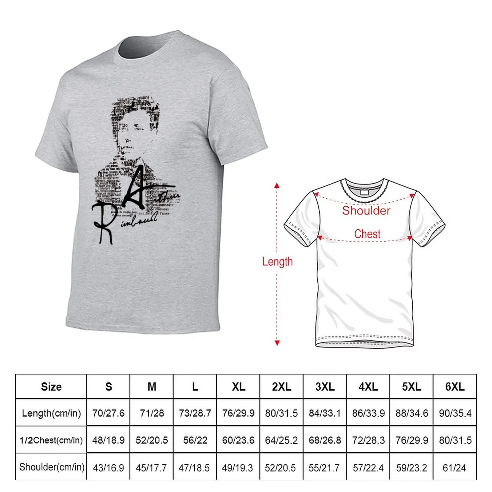 New Rimbaud T-Shirt shirts graphic tees custom t shirt sublime t shirt men clothings