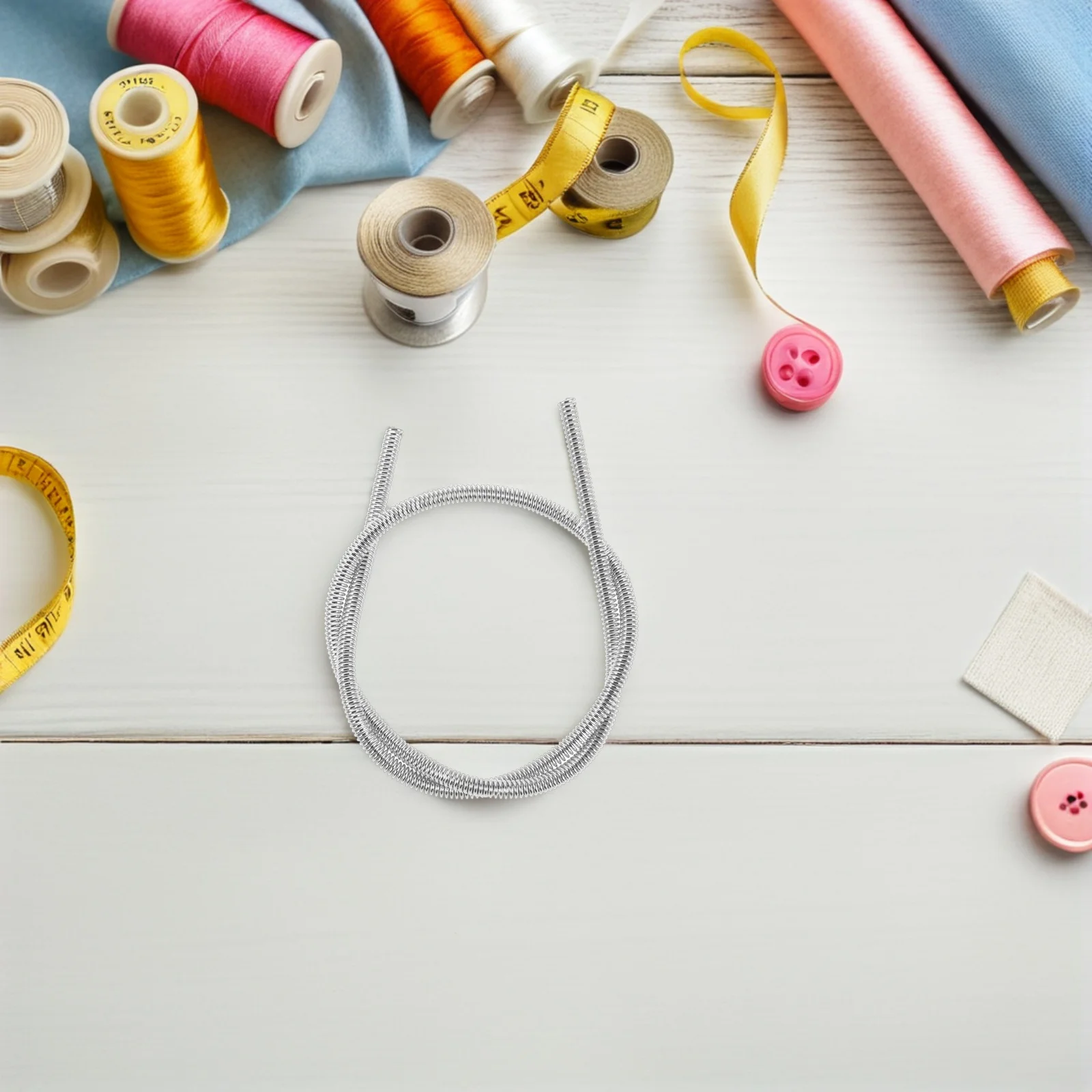 

4 Pcs Metal Jewelry Accessories Charm Bracelet Supply Copper Wire Keychain Embroidery Coil for Embroidered