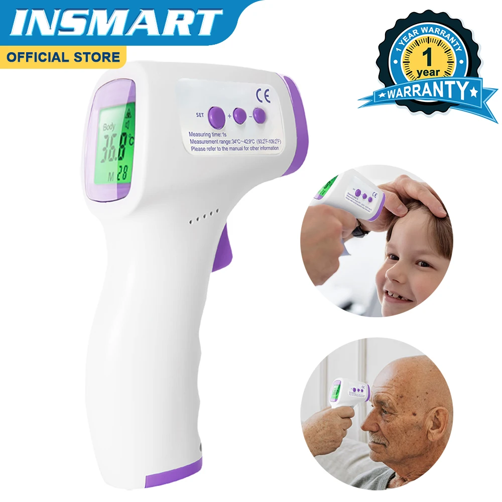 INSMART Frontal Temperature Gun High-Precision Electronic Infrared Body Thermometer Non-Contact Medical Thermometer Home Use