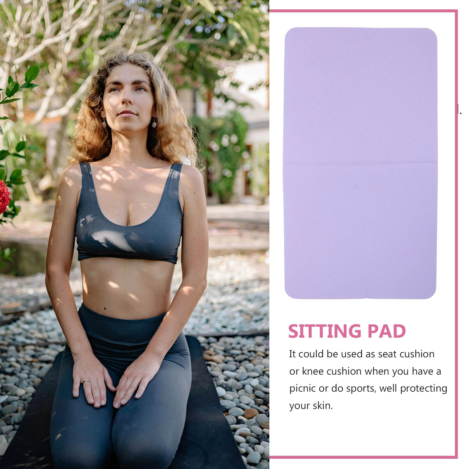 

Yoga Knee Cushion Seat Pad Sitting Kneeling Cushion Pad for Sports Outdoors Picnic (38*21*6mm, Random Color)