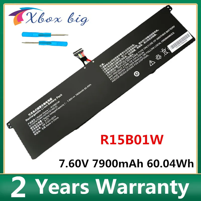 R15B01W R15B02W  Laptop Battery For Xiaomi Pro i5 15.6 inch Series 7.60V 7900mAh 60.04Wh