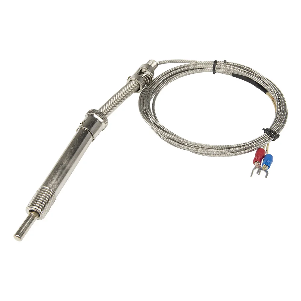 FTARS01 K type 2m metal braided cable M12 pressure spring 70mm sleeve length thermocouple temperature sensor WRNT WRET