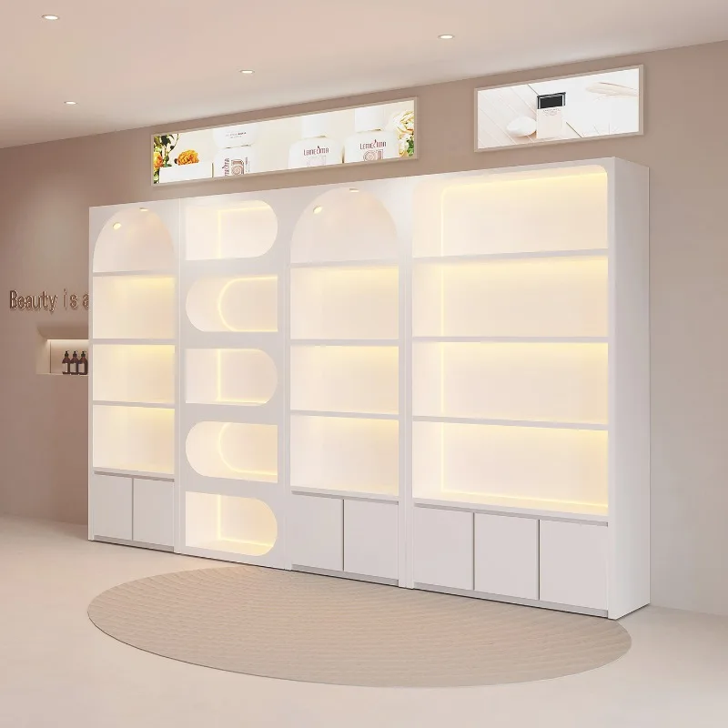 & Cosmetic Cabinet Skin-care Product Makeup Display Shelf Office Furniture Beauty Salon Display Cabinet High-end Customized