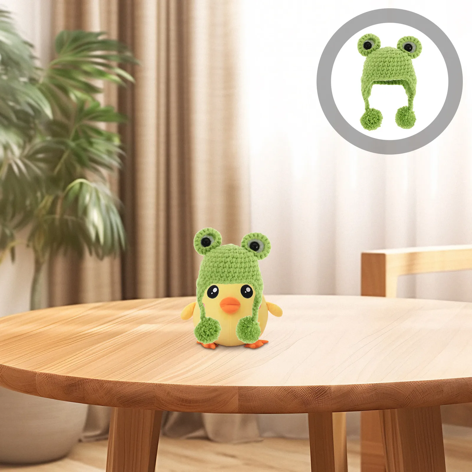 

Миниатюрные вязаные мультяшные шапочки-бини для кукольного домика, шерстяные зимние аксессуары, товары для рукоделия, декоративные украшения, милые изделия для творчества