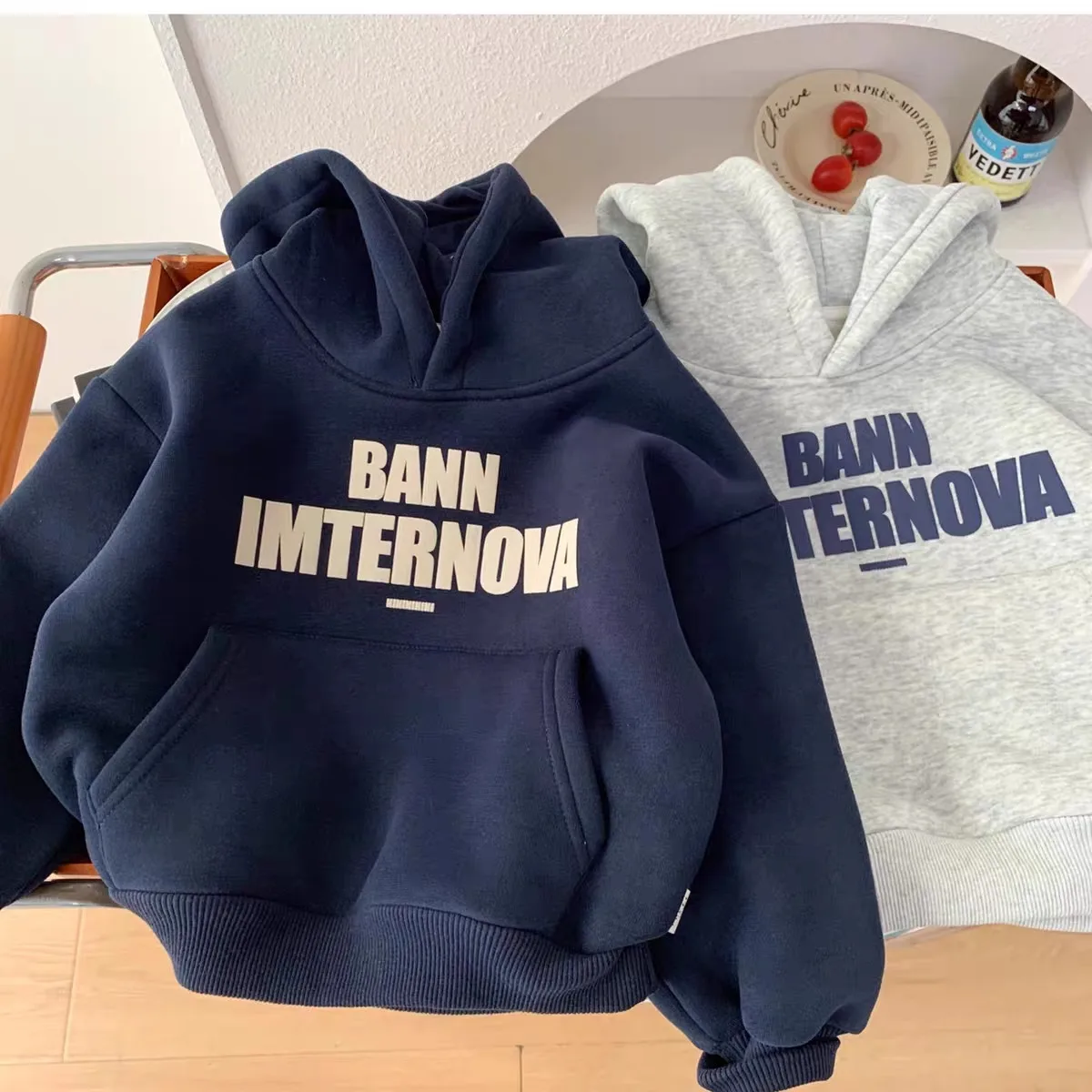 

Boys' Velvet Hoodie Autumn/Winter New Collection Children's Korean Loose Casual Top Sweater