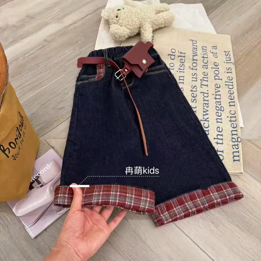 Girls' Micro Wide Leg Pants 2026 New Spring and Autumn Edition Baby Winter Fashionable Wear denim Pants