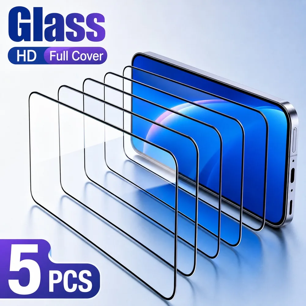 5 Stück gehärtetes Glas für Samsung Galaxy S26 Ultra S26+ S26 S26 FE Displayschutzfolie für Samsung Galaxy S25 Ultra S25+ S25 S25 Edge
