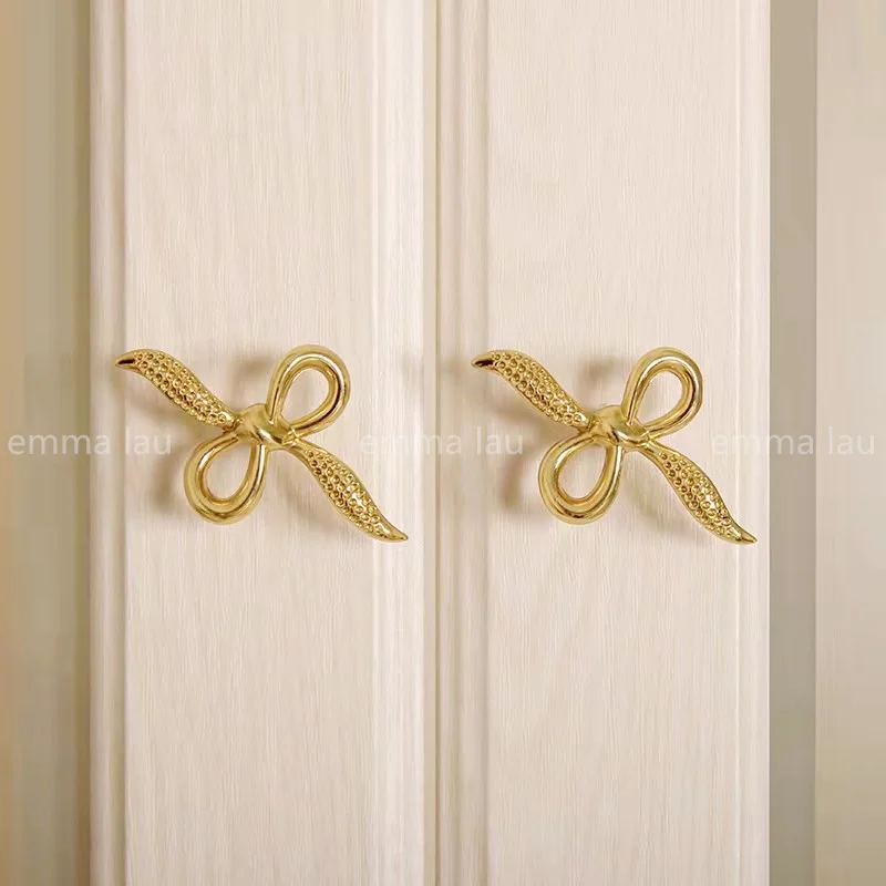 Gold Furniture Handle Door Knobs Solid Brass Animal Fish Flower Single Hole Handles for Cabinet Kitchen Cupboard Drawer Pulls