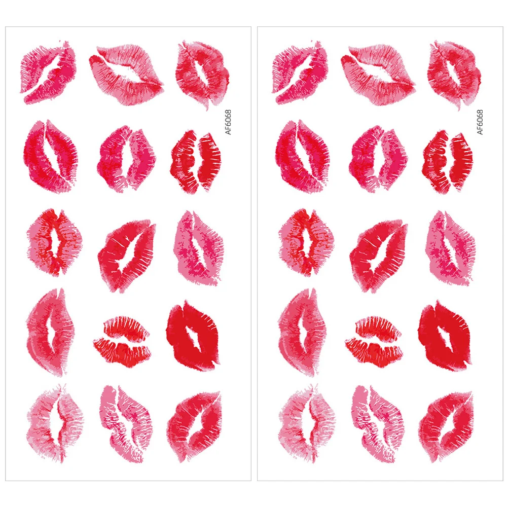 

Decoration Red Lips Wall Sticker Adhesive Decal Sticky Valentine DIY Tile Stickers