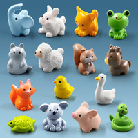 15Pcs Fox Rabbit Elephant Squirrel Sheep Pig Cat Horse Frog Turtle Snake Figurine Miniature Fairy Garden Decoration Accessories