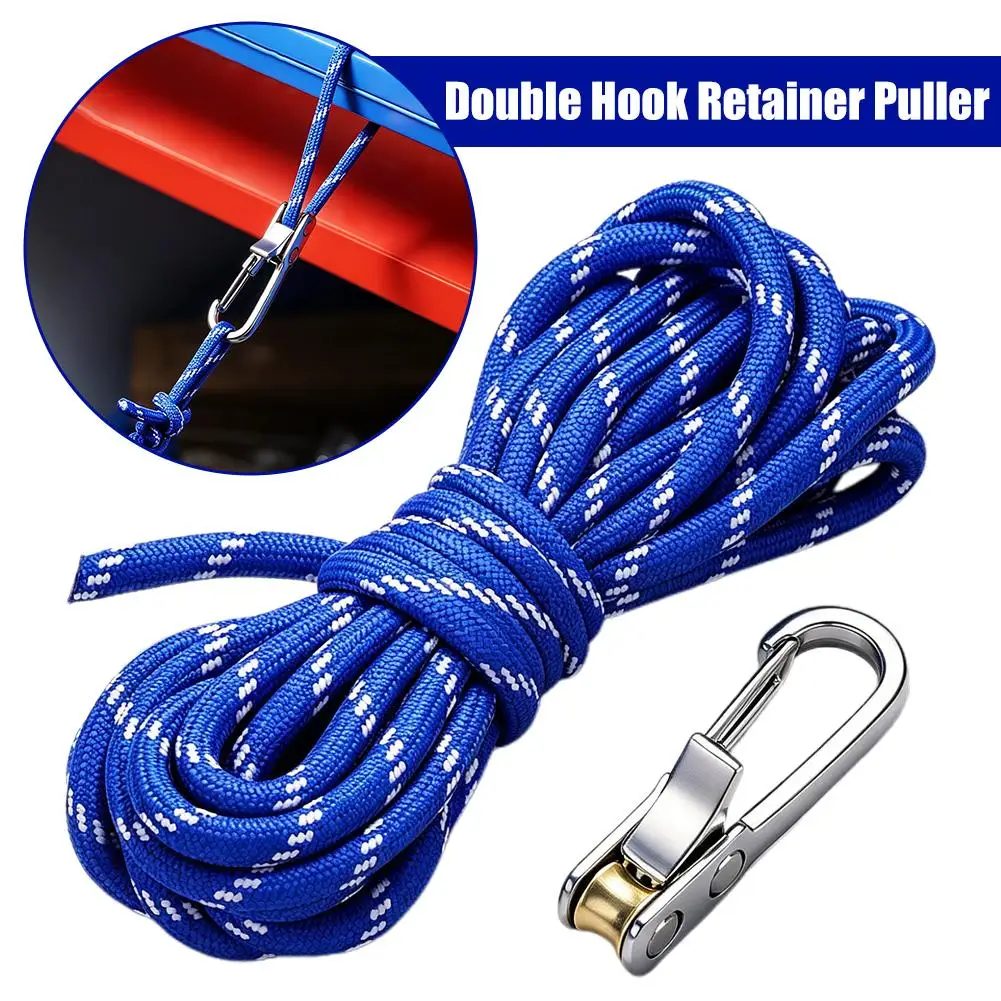 Rope Tying Tool & Tensioner Set  Self‑Locking Carabiner Rope Set Heavy-Duty Buckle with Accessory Rope For Tent Tarp Camping