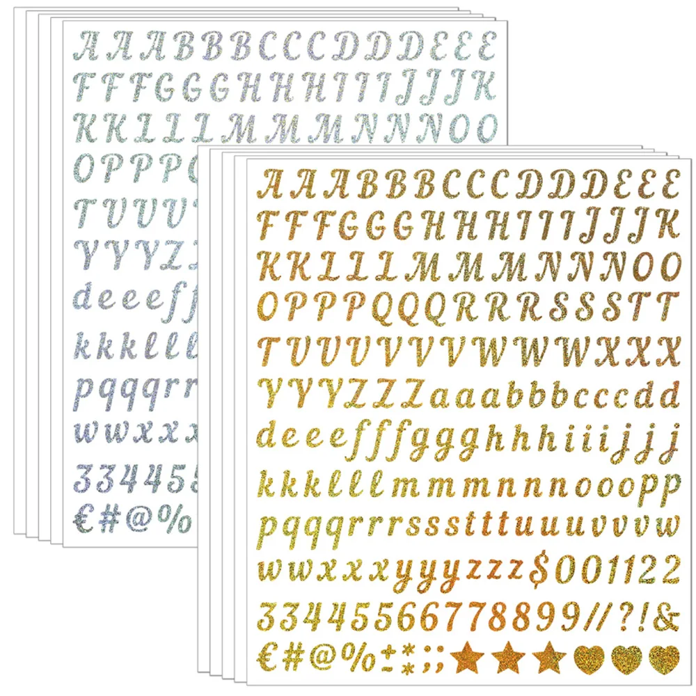 2Pcs Gold Alphabet Stickers–0.5 Inch Letters for Spice Jars,Holiday Balloons,Greeting Cards,DIY Stickers Name For Kindergarten