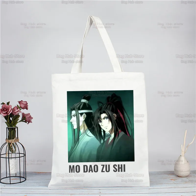 Mo Dao Zu Shi Boodschappentas Kruidenierswinkel Jute Tas De Ongetemde Lan Wangji Wei Wu Xian Draagtas Herbruikbare Bolsa Compra Sacolas