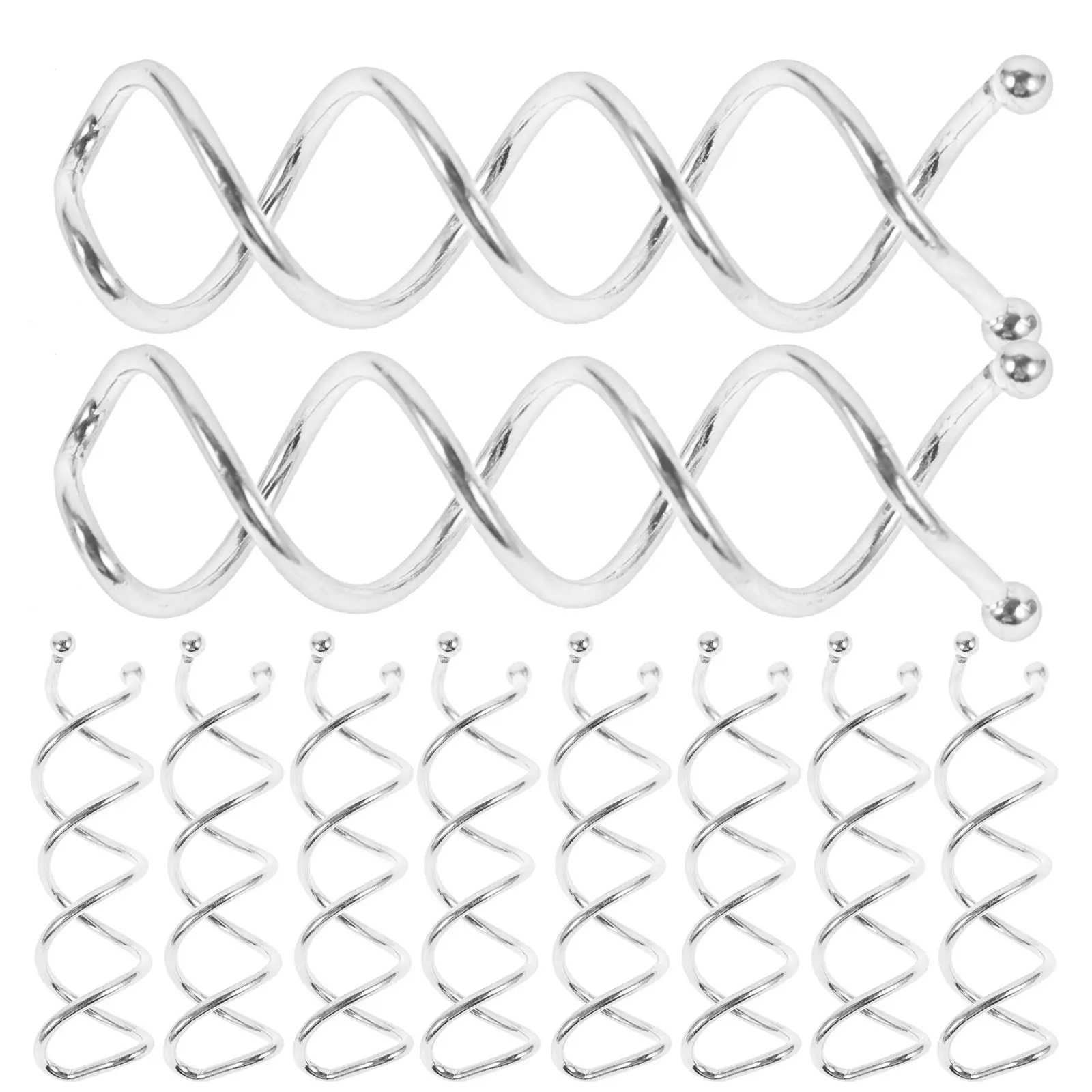 

20 шт. спиральных заколок для волос, простые в использовании зажимы для волос для женщин, аксессуары для свадебных причесок, серебряные свадебные заколки