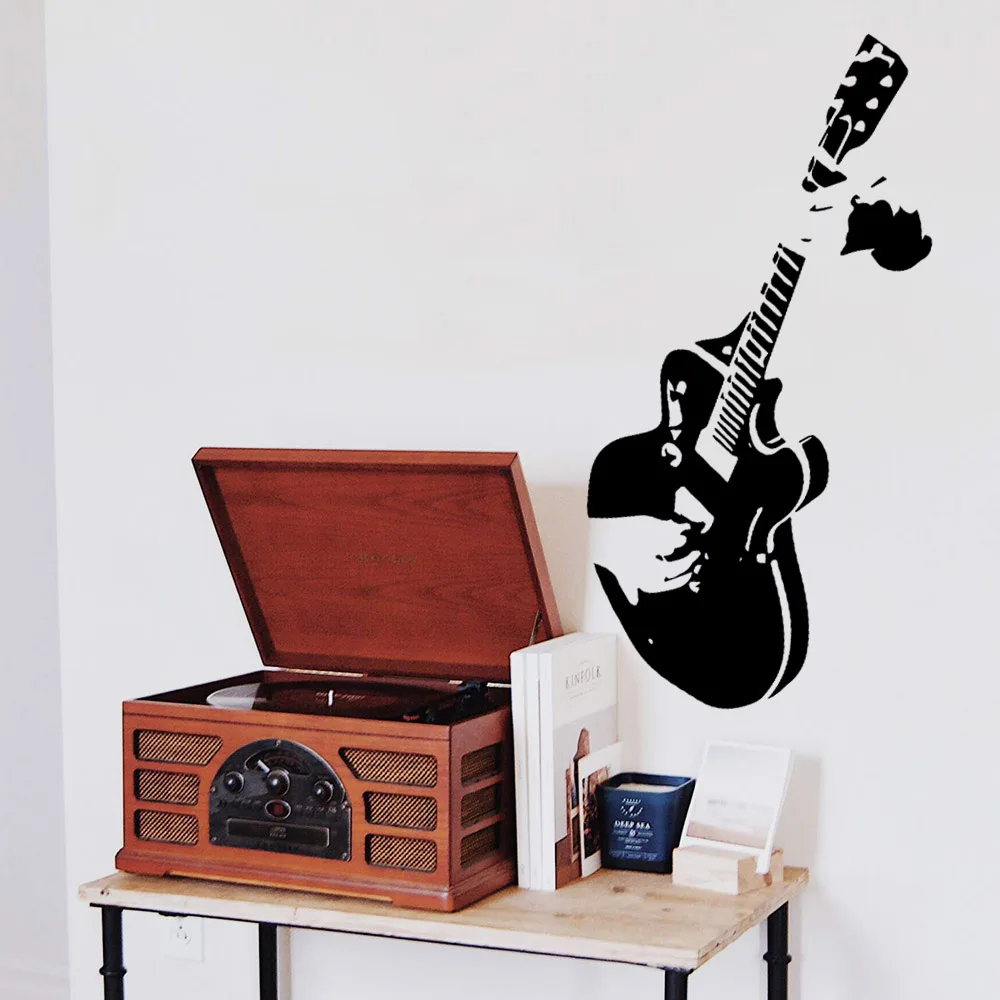 Dekoracyjna muzyczna naklejka ścienna do dekoracji pokoju dziecięcego Bar Home dekoracja sypialni naklejka ścienna tapeta naklejki naklejki
