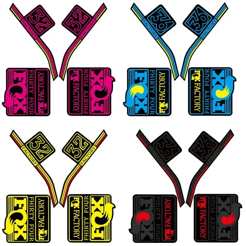 

1Set Fox Factory 32 Fork Decals Kit, Custom Vinyl Stickers Waterproof for MTB Front Suspension Bike Decor