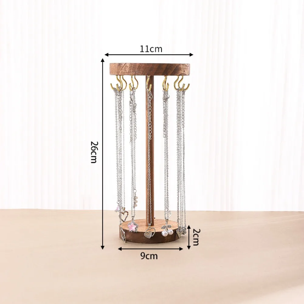 

Новая круглая разборная подставка для демонстрации ювелирных изделий из дерева, вертикальный органайзер для серег