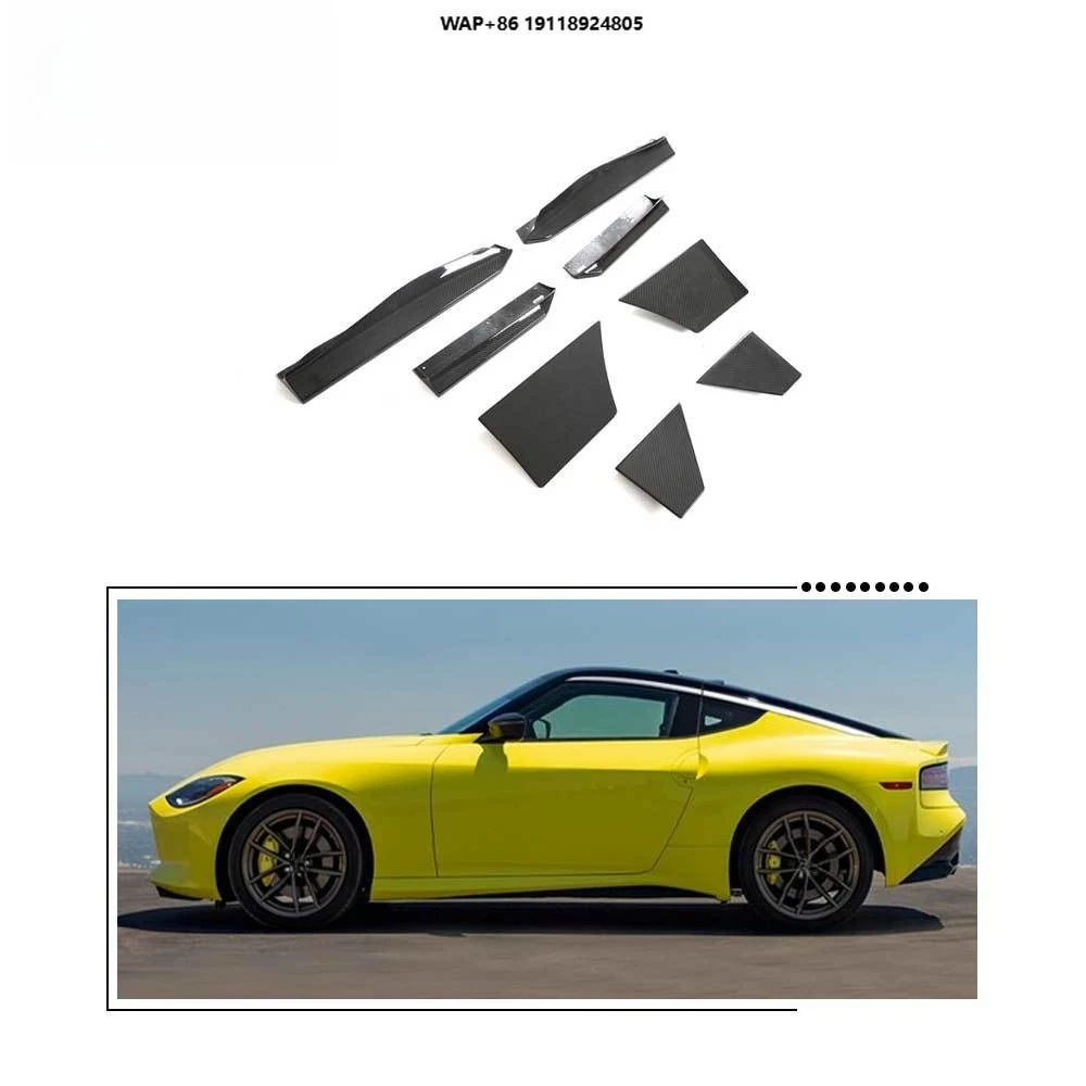 Real Dry Carbon Fiber 400Z Side Skirts Splitters for  400Z RZ34 2023 Custom Design