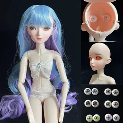 60cm Doll Easy Change Eyes Wigs Princess 1/3 Bjd Doll 21 Joints Moveable Dolls DIY Doll Toy for Girls Kids White Skin