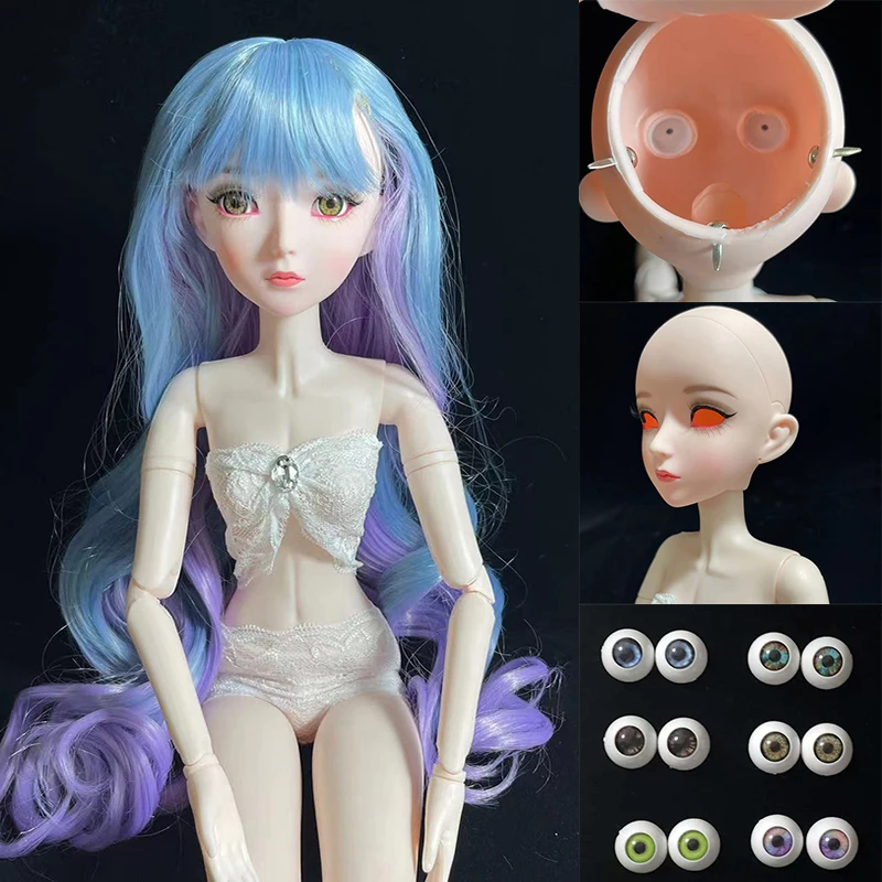 60cm Doll Easy Change Eyes Wigs Princess 1/3 Bjd Doll 21 Joints Moveable Dolls DIY Doll Toy for Girls Kids White Skin