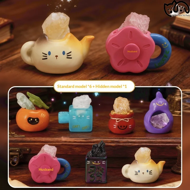 

Lucky Money Cat Crystal Blind Box New Creative Fashion Desktop Accessories Art Toys Home Decoration Festival Birthday Gifts
