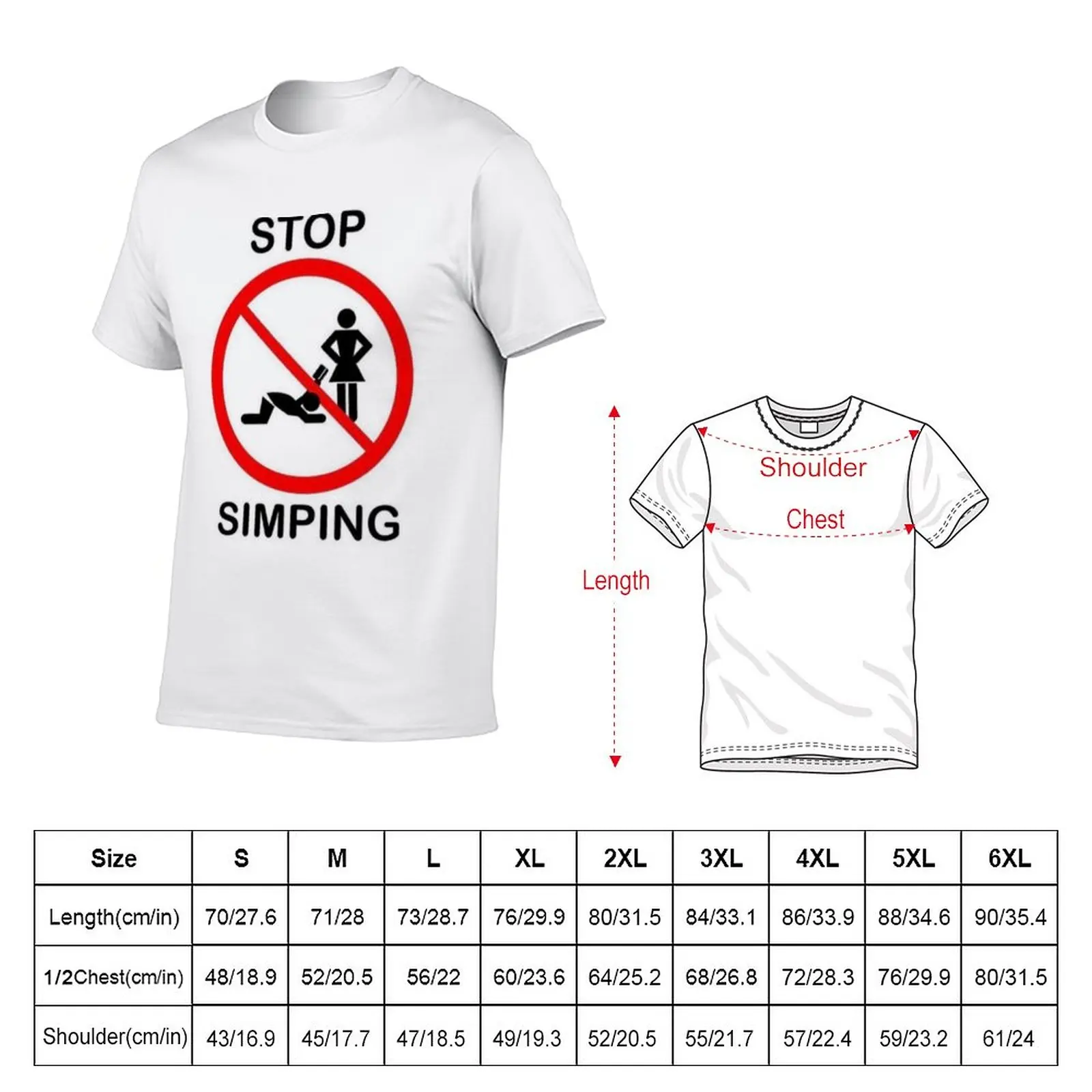 New STOP SIMPING Meme Perfect For No Simp September T-Shirt hippie clothes anime plus size tops plain black t shirts men