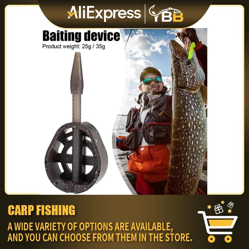 2PCS / 3PCS Inline Flat Method Feeders Carp Fishing with Bait Basket Feeder Set