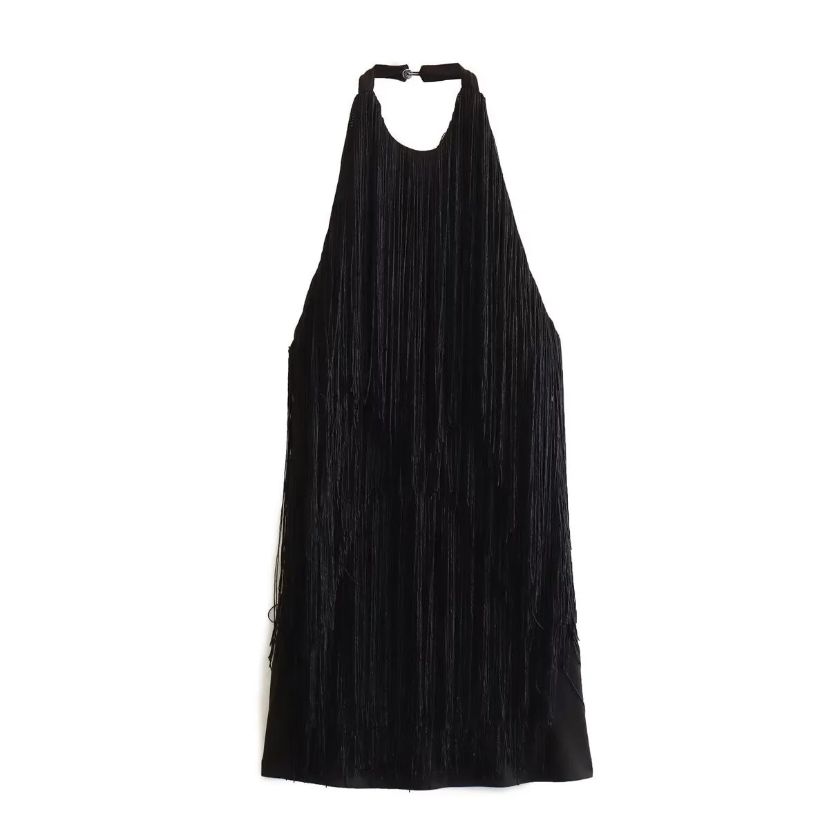 Solid color loose fringe dress dance clothes women  ballroom standard tassel skirt latin dress