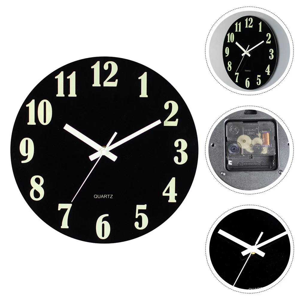 

Silent Glow Luminous Wall Clock Large Number Round Operated Wall Clock for Living Room Bedroom Kitchen Decor