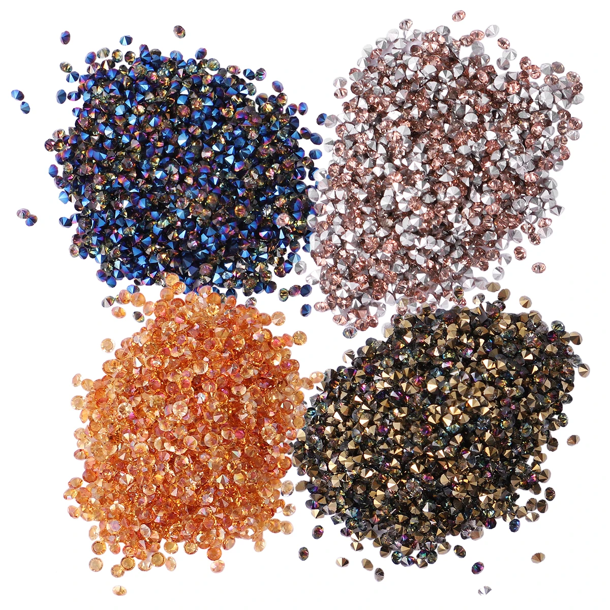 

4 Packs of 5760PCS Manicures Tip Rhinestones Micro Zirconium Mobile Phone Rhinestone Tip Bottom Bare Drill Multi-purpose DIY Shi