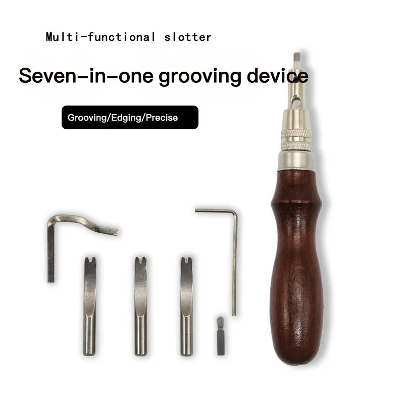 7-In-1 Multifunctional Leather Working Tool - Groover, Edge Creaser, Edge Beveler & Edge Marker