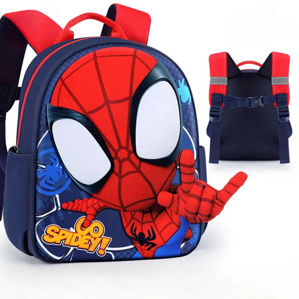 Disney Children's Backpack Kindergarten Size Class Spider Man Lotso Backpack Cute Baby Can Use Ultra Light Waterproof Backpack