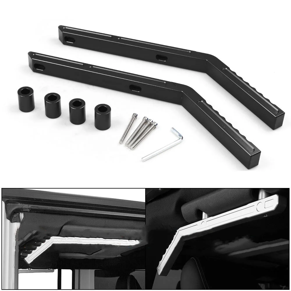 Rear Grab Handles Grip Bar CNC Aluminum for Jeep Wrangler JK 2007-2018 Black