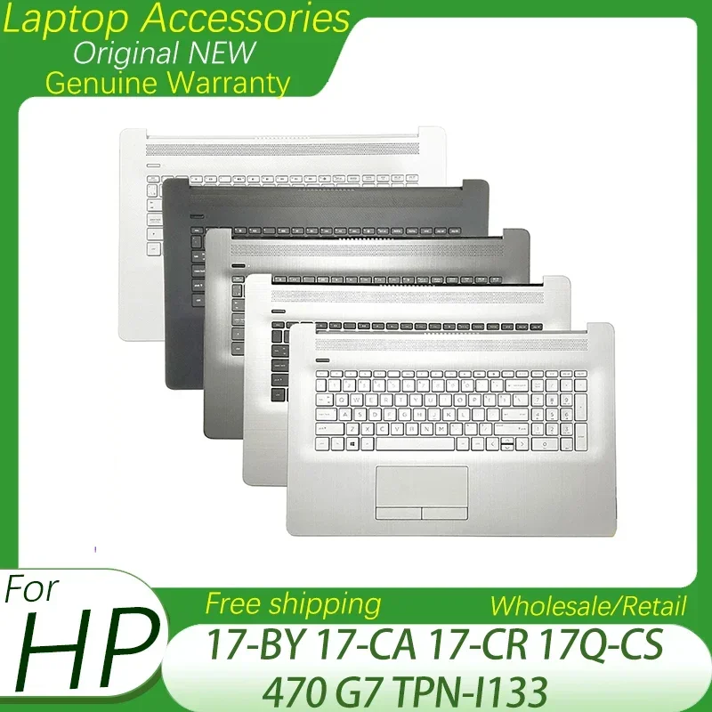 

NEW US Keyboard for HP 17-BY 17-CA 17-CR 17Q-CS 470 G7 TPN-I133 Laptops Palmrest Upper Cover Case Backlit keyboard Replacement