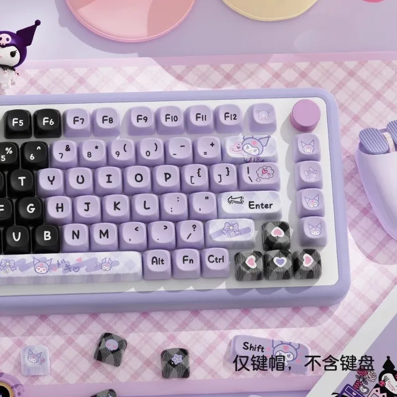 

Sanrio Kawaii Cinnamoroll Keycaps Cartoon Style PBT Mechanical Keyboard Key Caps MCA Highly Cute Keyboard Accessories Moa Height