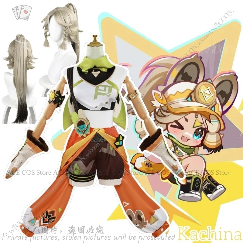 Kachina Cosplay Halloween Costume Party New Role Play Children of Echoes Nanatzcayan Natlan Saurian Comic-Con Disguise Kawaii