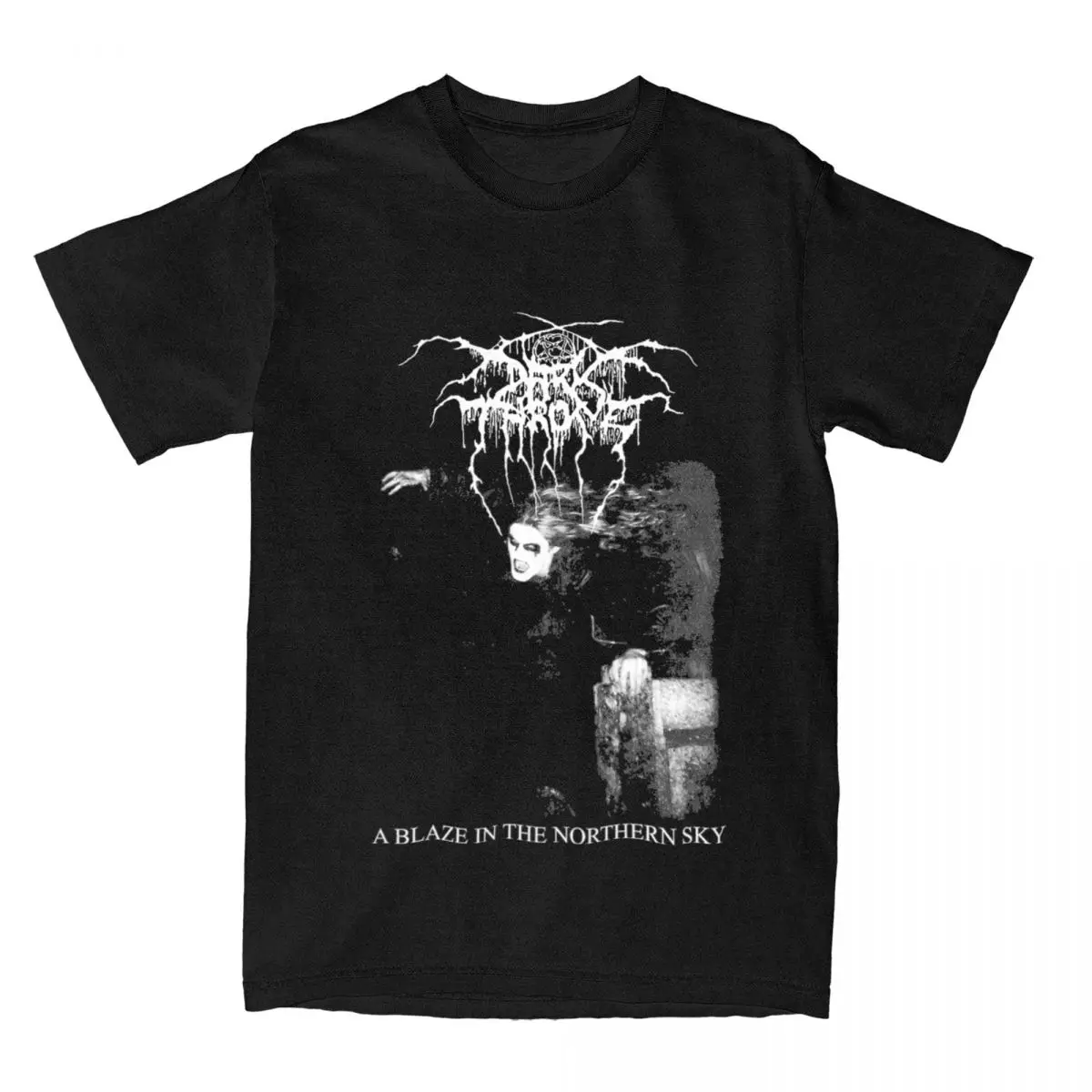 Darkthrone A Blaze Sky Stuff T-Shirt for Men Women Black Metal Band Awesome Pure Cotton Shirt O Neck Short Sleeve Plus Size Tops