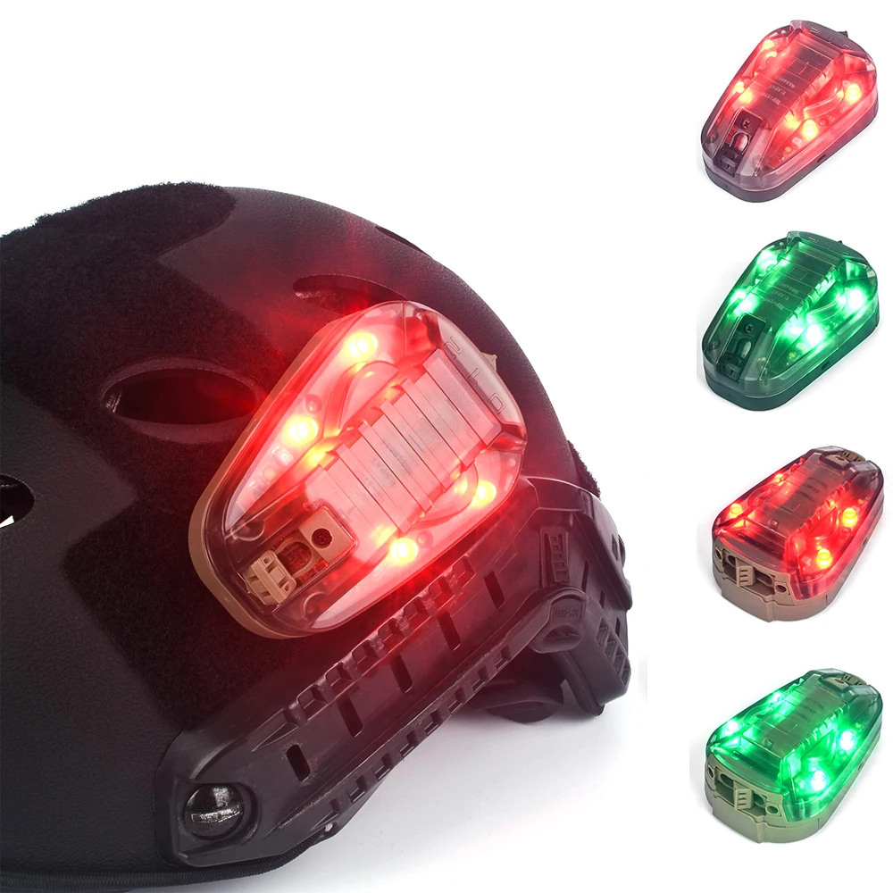 Tactical Helmet Strobe Light STAR Waterproof Ladybird IR Lamp Helmet Signal Red Green Blue IR Flashlight Outdoor Survival Safety