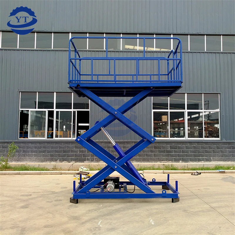 warehouse industrial stationary scissor lift pallet lifter for material handling lifting