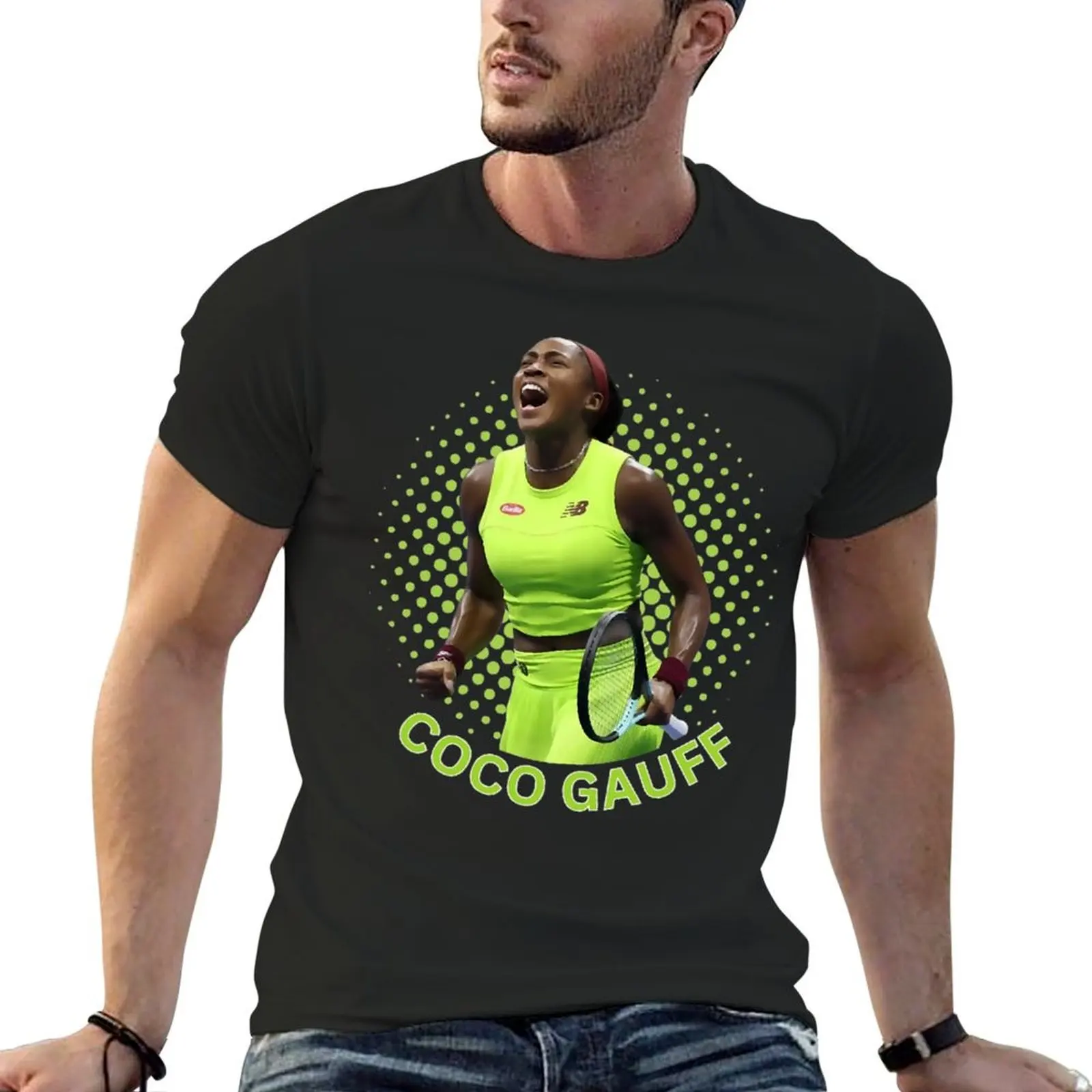 Coco sport Gauff Tennis Player T-Shirt anime t shirts graphic t shirt vintage plus sizes Short sleeve tee men