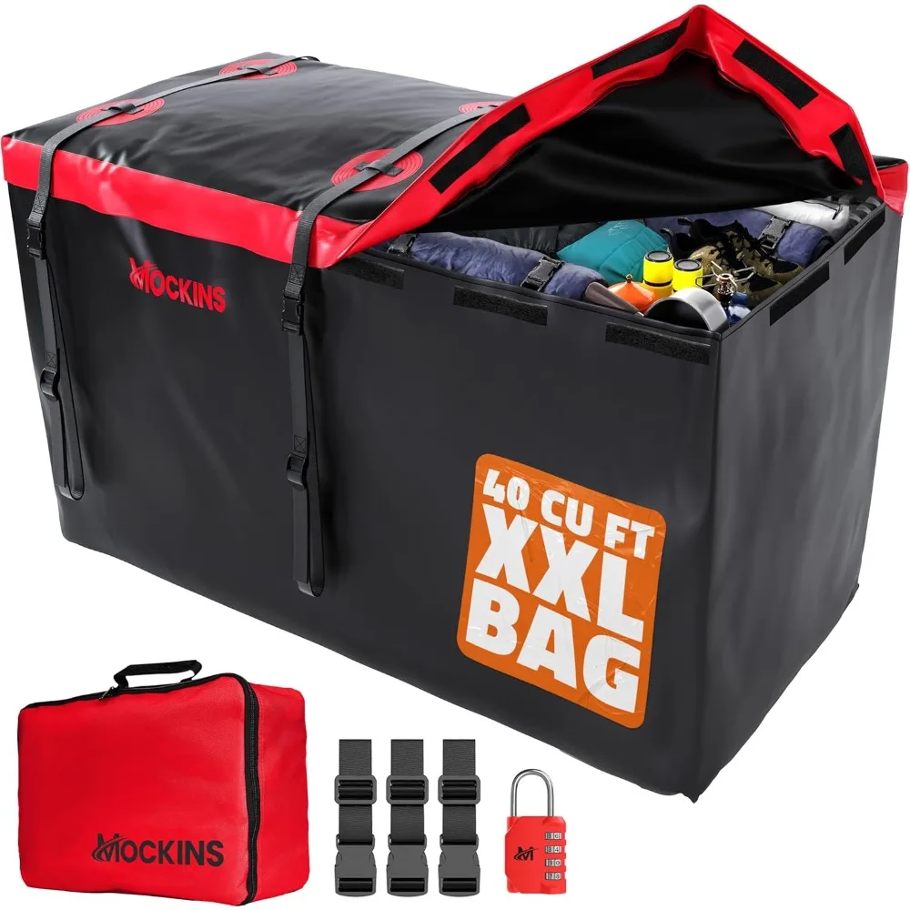 Bolsa de transporte de carga para enganche de remolque XXL de 40 pies, bolsa de carga de vinilo resistente de 70 "x 30" x 33 ", versátil como resistente al agua