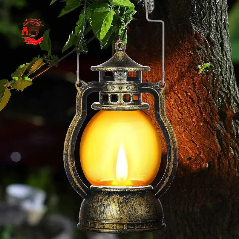 

AF90-12 Pcs Mini Lantern Decorative With LED Candle Vintage Lantern Hanging Candle Lanterns Battery Operated Lantern