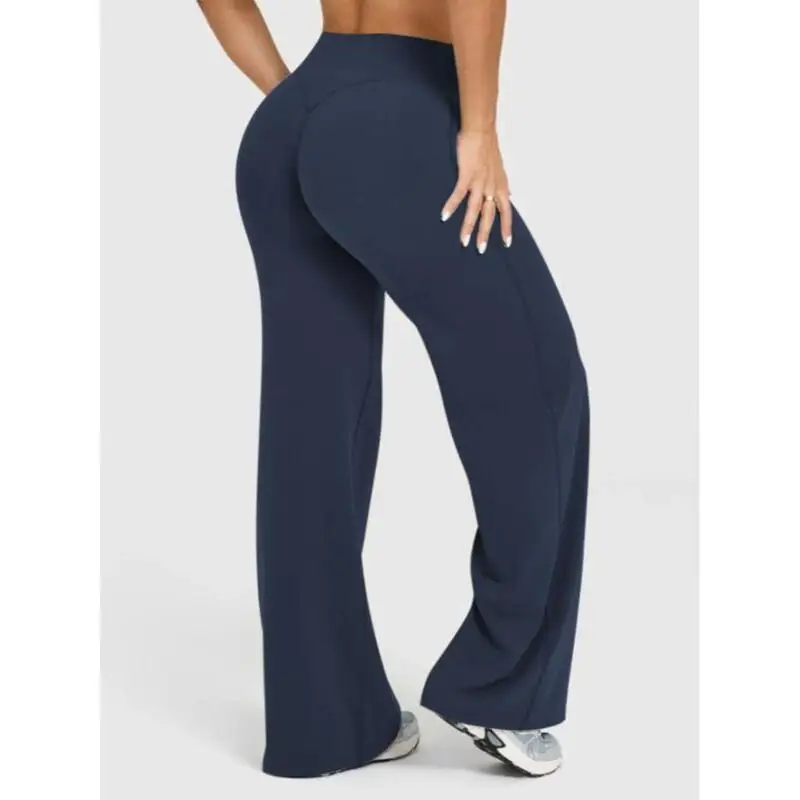 High Waist Bell Bottom Pants for Women Tummy Control Sporty Style Summer Collection 100% Other Material Ladies Pants