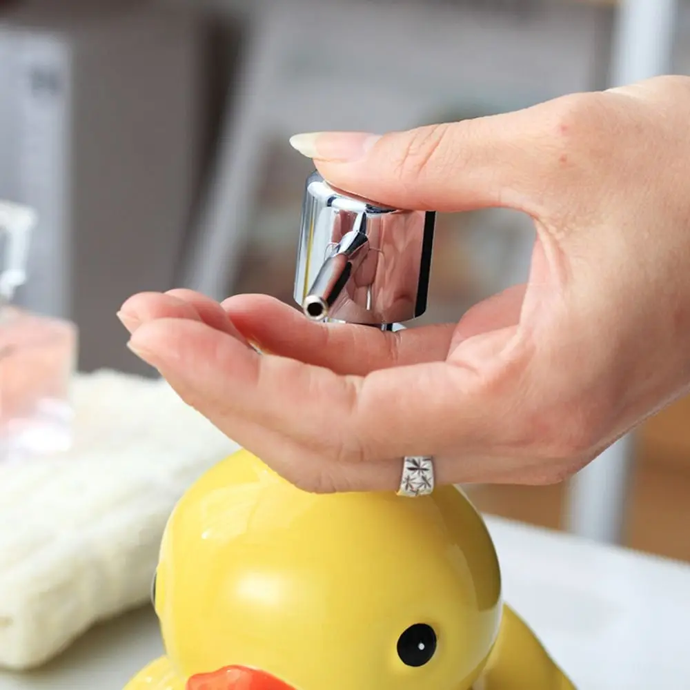 Cute Yellow Duck Ceramic Soap Dispenser Cartoon Hand Sanitizer Bottle Shower Gel Shampoo Soap Dispenser