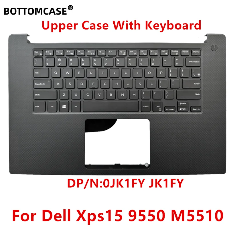 BOTTOMCASE New  For Dell Xps15 9550 M5510 Laptop Upper Case Palmrest  Cover With Keyboard 0JK1FY JK1FY