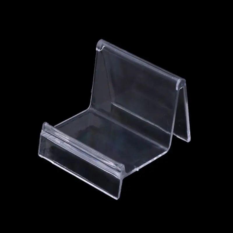 Q0KE Acrylic Clear Desktop Wallet Storage Rack Clutches Shelf Wallet Display Stand Holder Purse Handbag Decoration