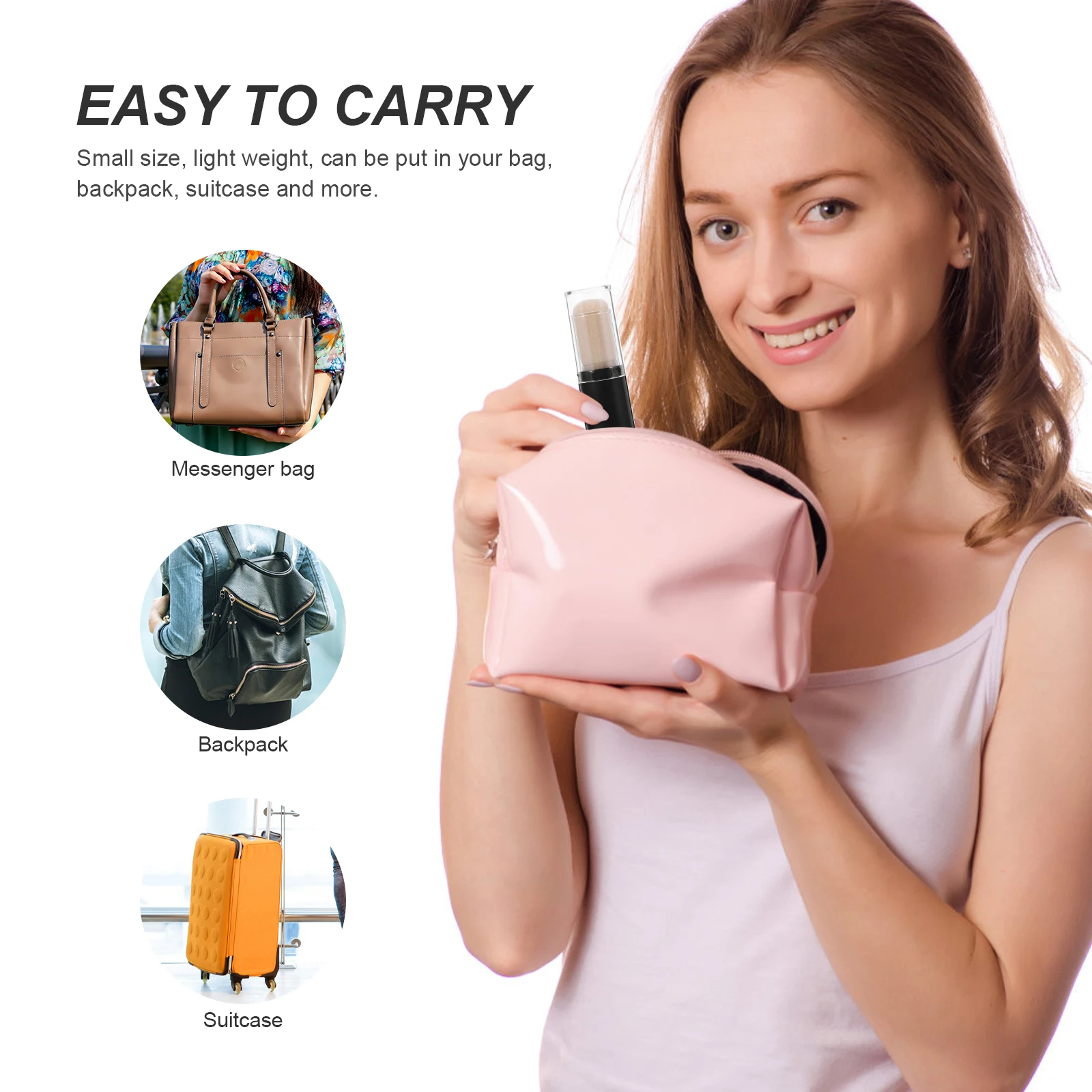 فرشاة توزيع البودرة القابلة للضغط، أداة مكياج كريم الأساس القابلة لإعادة الملء لبودرة أحمر الخدود المضغوطة السائبة، فرشاة وجه صغيرة للسفر #6