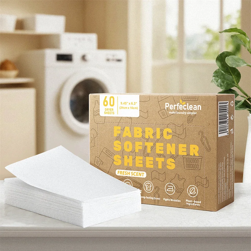 

Easy-to-Use Natural Formula Dryer Sheets Disposable Fabric Softener that Reduces Static Free Sample Available