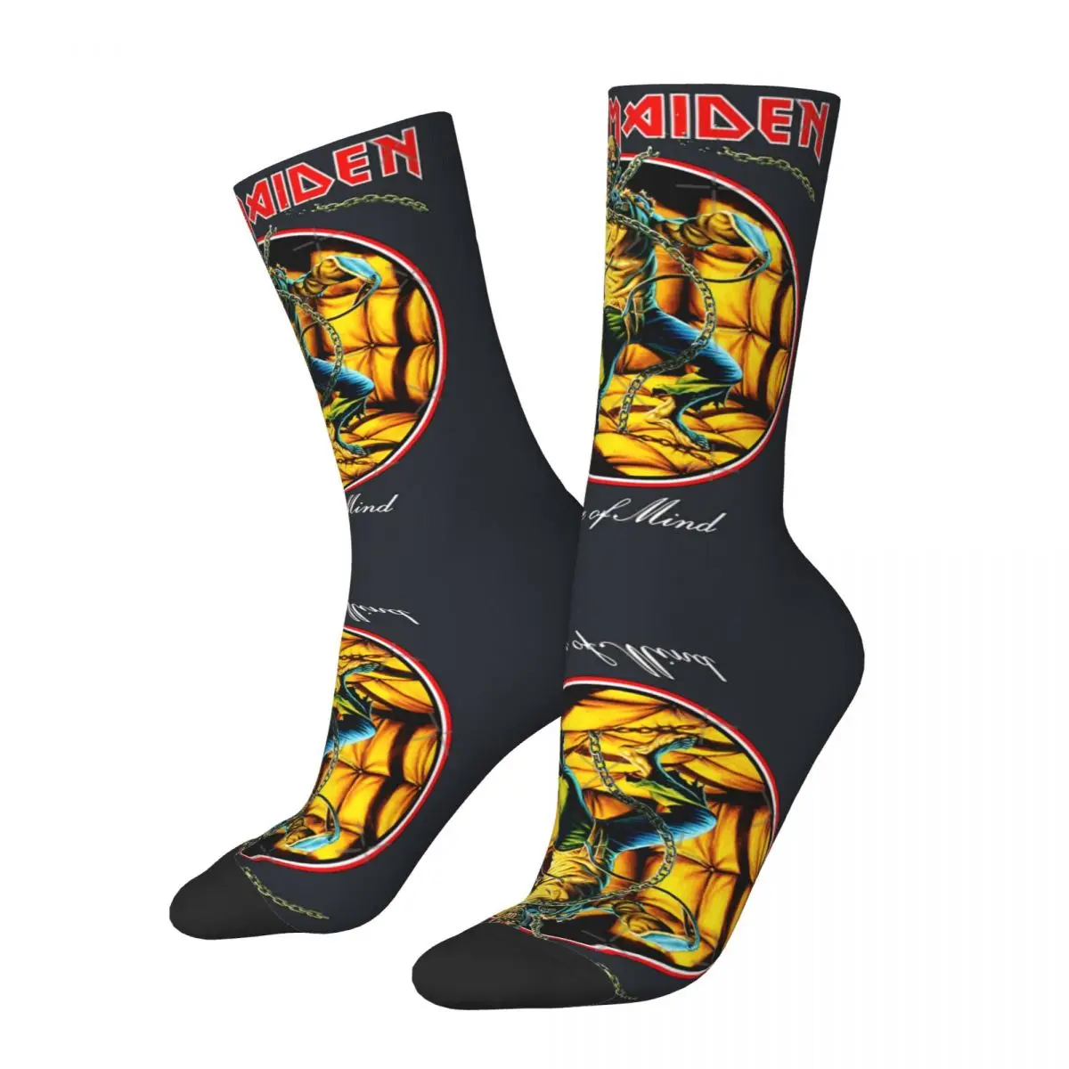 Trooper Metal 003 Crazy Men's  Socks Unisex i-iron maiden band Harajuku Pattern Printed Novelty  Crew Sock official-website