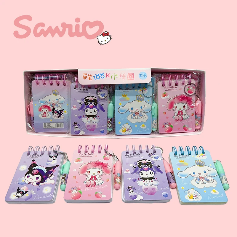 12-pz-sanrio-notebook-allpoint-pen-set-melody-kuromi-cinnamoroll-studente-scrittura-diario-libro-cancelleria-scuola-forniture-per-ufficio